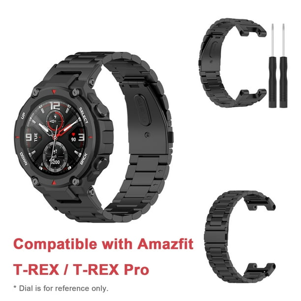 Correa de reloj de acero inoxidable compatible con Huami Amazfit T-Rex T-Rex  Pro correa de reloj cor yeacher estándar