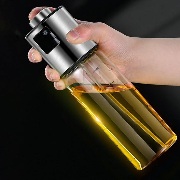 Dispensador de aceite de oliva para cocinar, rociador de aceite de vidrio  de grado alimenticio, botella de vinagre transparente, dispensador de  aceite
