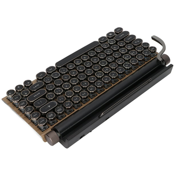 Teclado de máquina de escribir Retro, inalámbrico, Bluetooth, mecánico, 83  teclas, para ordenador portátil, Juegos de PC