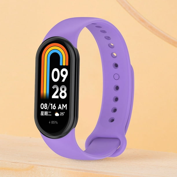 Reloj inteligente pulsera correa de silicona para Xiaomi Mi Band 8 Smart  Band (púrpura) Likrtyny Para estrenar
