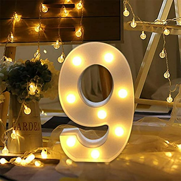 Comprar Letras y Números LED Blanco - Ideal fiestas