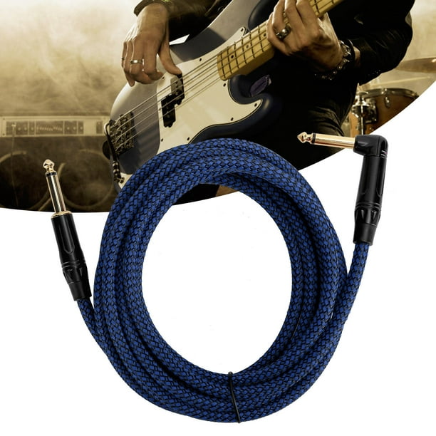 Cable de audio para guitarra eléctrica macho recto de 6,35 mm chapado en  oro de