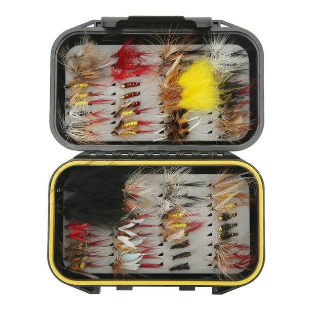 72 Uds Kit de moscas para pesca con mosca Material duradero de acero  inoxidable colores brillantes y vibrantes señuelo de la pesca con mosca  para pescar YUNYI BRAND Deportes