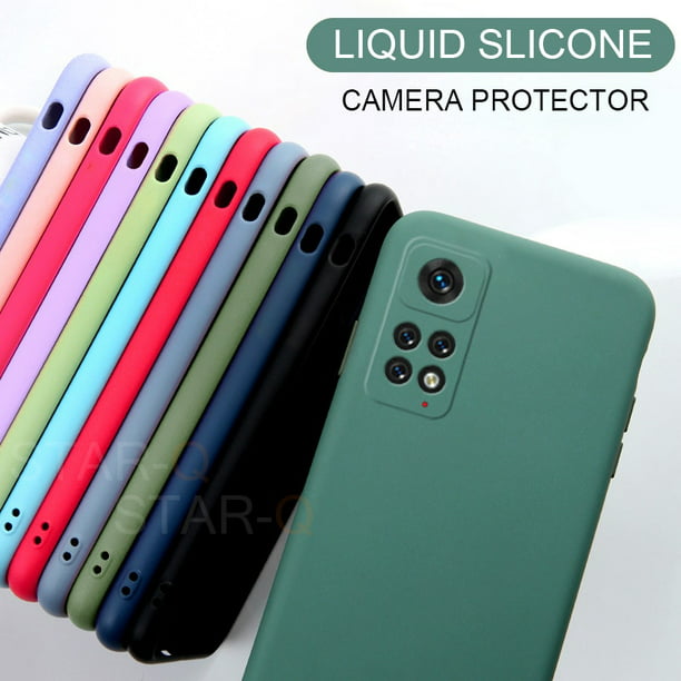 Protector de cámara funda de teléfono de silicona líquida para Xiaomi Redmi  Note 10 10s Note10 Pro 11 5G 11s funda trasera suave de lujo Original Tan  Jianjun unisex