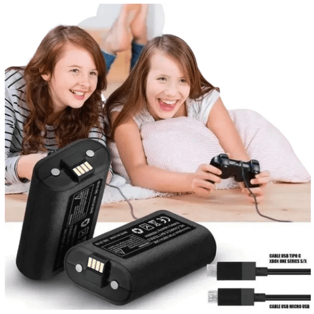 Cable USB Cargador Batería para Mando Xbox 360 - Negro