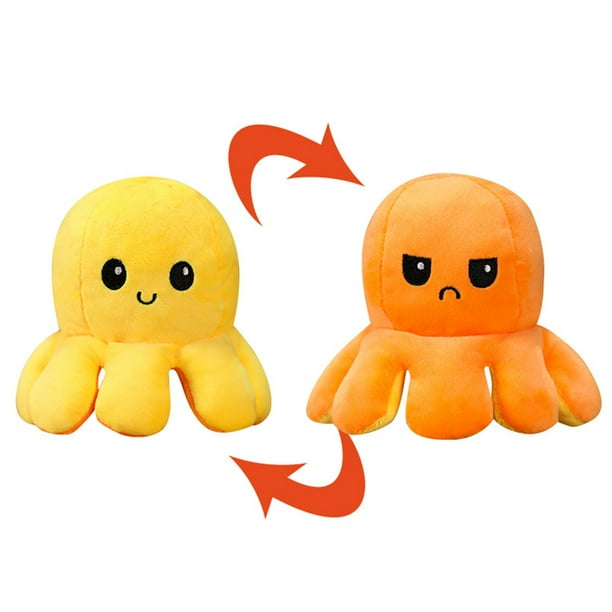 Juguete de peluche de pulpo reversible, juguetes de peluche de doble cara,  muñeca encantadora Leyfeng