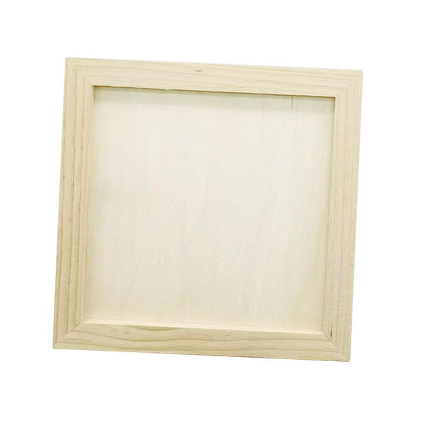  Marco universal para caja expositora, marco blanco, profundidad  alta, calidad personalizada, marco de madera real (tapete blanco de 10 x 10  pulgadas) : Hogar y Cocina