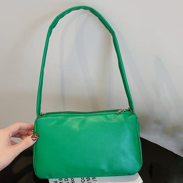 Bolsa Moda mujer pequeño hombro axila bolso PU cuero Totes bolso (verde)  JShteea Para Estrenar