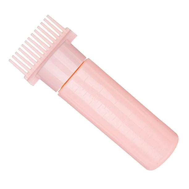 Botella aplicadora de peine / Aplicador de aceite para el cabello / 180ml /  Tinte para el cabello con escala de cepillo Rosa Yuyangstore Peine de tinte  para el cabello