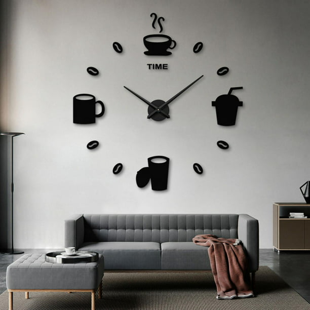 DIY Reloj de pared Sin tictac Reloj decorativo sin marco Pegatinas
