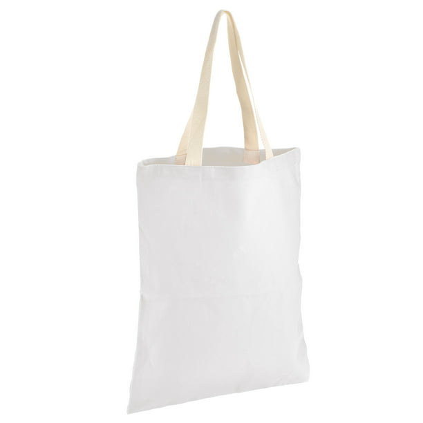 Bolsas reutilizables personalizadas, tela de lona de algodón para  comestibles, bolsa de compras con bolsillo interior (13.5 x 5.1 x 15  pulgadas)