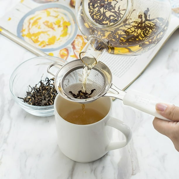 Colador/tamiz de leche de té de café de acero inoxidable, herramienta de  cocina (plata)