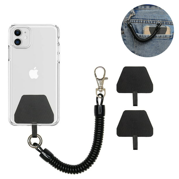 SS Cordón cruzado para teléfono celular, parche de lazo con correa  ajustable para el cuello, compatible con cualquier teléfono celular,  iPhone