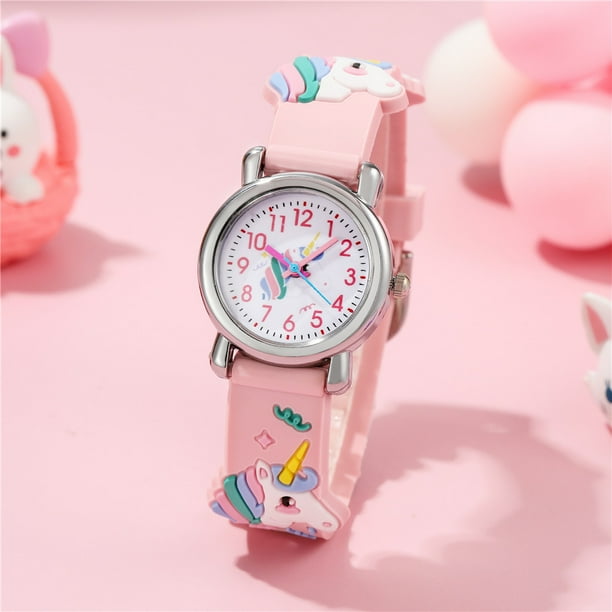 ER 1 pi ce Montre Enfant Licorne Rose Montre Bracelet tanche