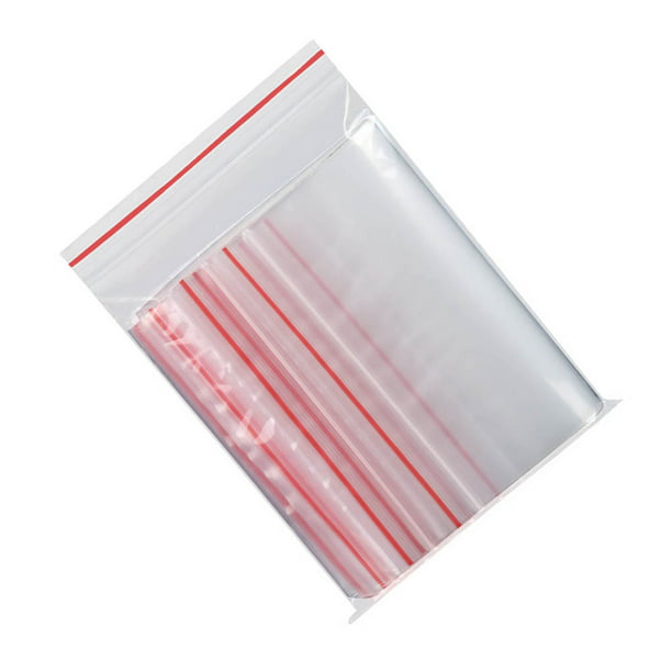 Bolsa de plastico transparente con cierre zip 9x13 cm