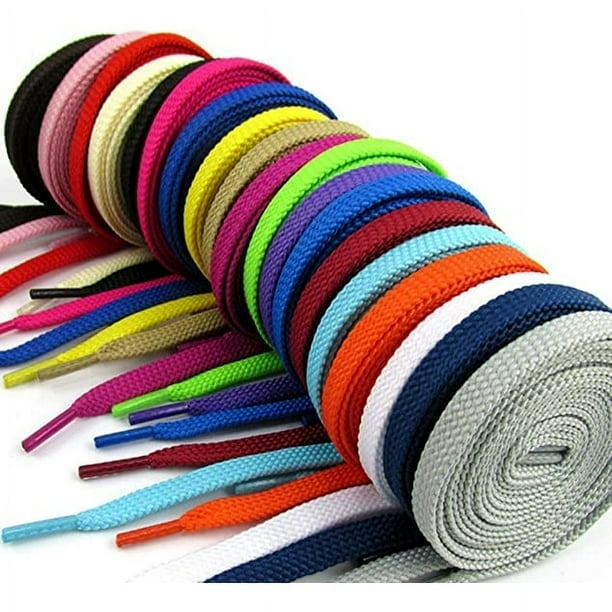 20 pares de cordones planos de colores para zapatillas, zapatos de skate,  botas y zapatos deportivos Sailing Electrónica
