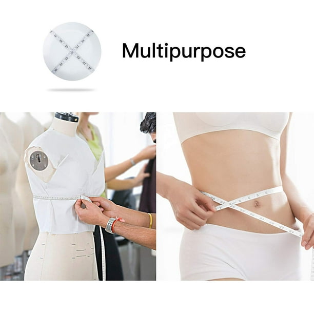 Cinta métrica adhesiva, doble escala, se puede utilizar para la medición  precisa de cinta de costura, sastrería, cuerpo, cintura o cualquier