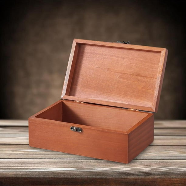 Caja de almacenamiento de madera de estilo Retro, caja de del Tesoro, cajas  de regalo, joyero prácti BLESIY Caja de almacenamiento de madera