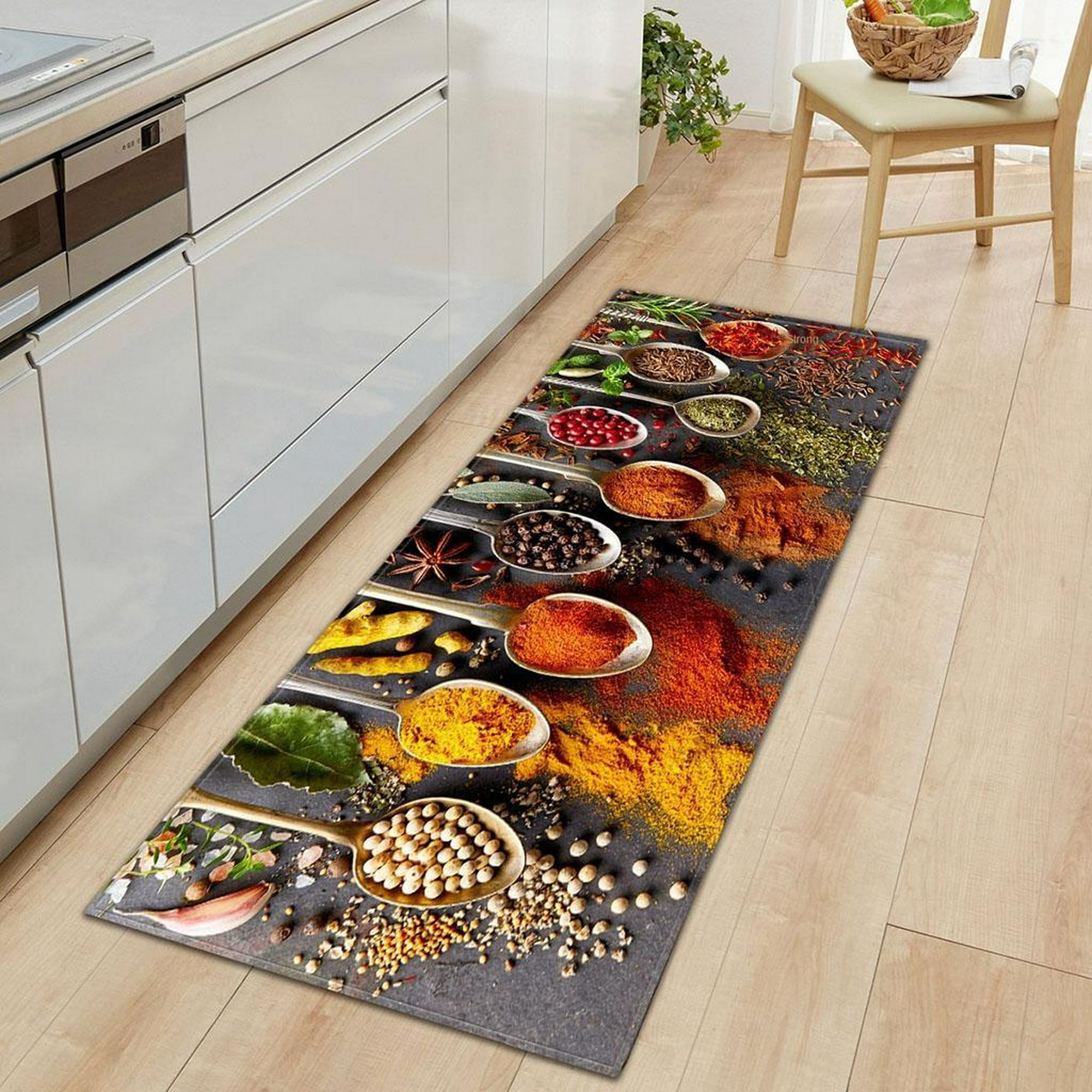 Alfombras para suelo de cocina, juego de alfombras abstractas  antideslizantes para cocina, comedor, hogar, oficina, fregadero,  lavandería, 16 x 24