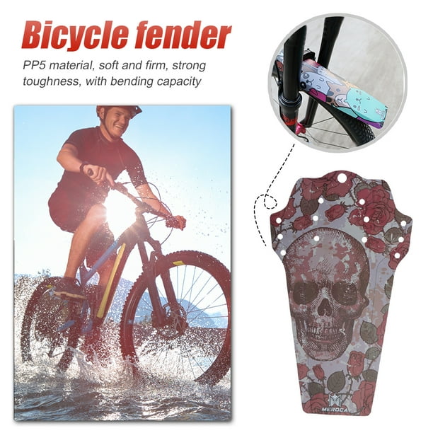 Guardabarros para bicicleta de montaña, guardabarros delantero y trasero,  universal para bicicleta plegable de descenso (estilo de fibra de carbono)