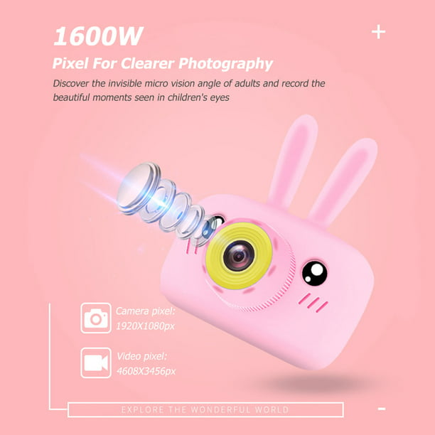 Cámara De Juguete Mini cámara digital HD para niños, 2 pulgadas, bonita  cámara de vídeo con foto, juguetes, regalo (rosa) Likrtyny libre de BPA
