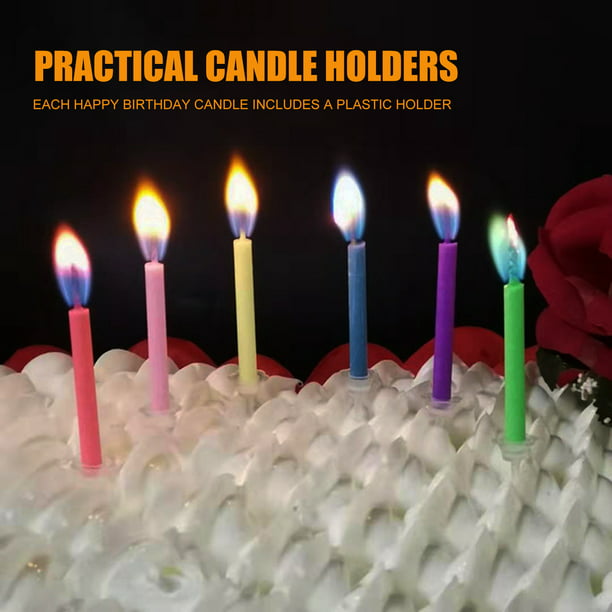 Velas de cumpleaños - 6 velas para cupcakes con portavelas - Coloridas  Ndcxsfigh Nuevos Originales