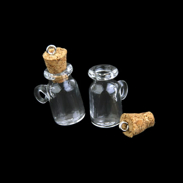 Mini botellas de vidrio con tapones de corcho, frascos pequeños con tapas  de corcho, botellas de vidrio pequeñas, frasco de mensajes de boda para