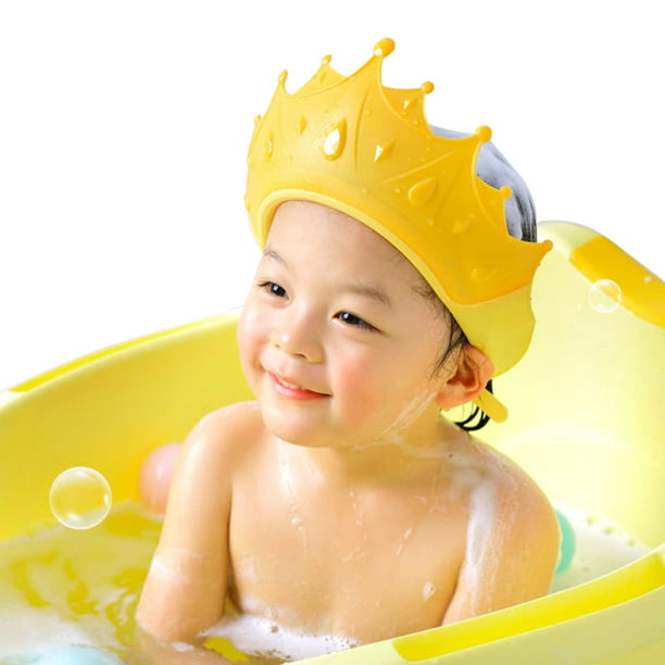 Reidio Gorro de ducha para bebé, protección de baño, ajustable, plegable,  de silicona, para lavado de cabello, gorra de champú para bebés y niños