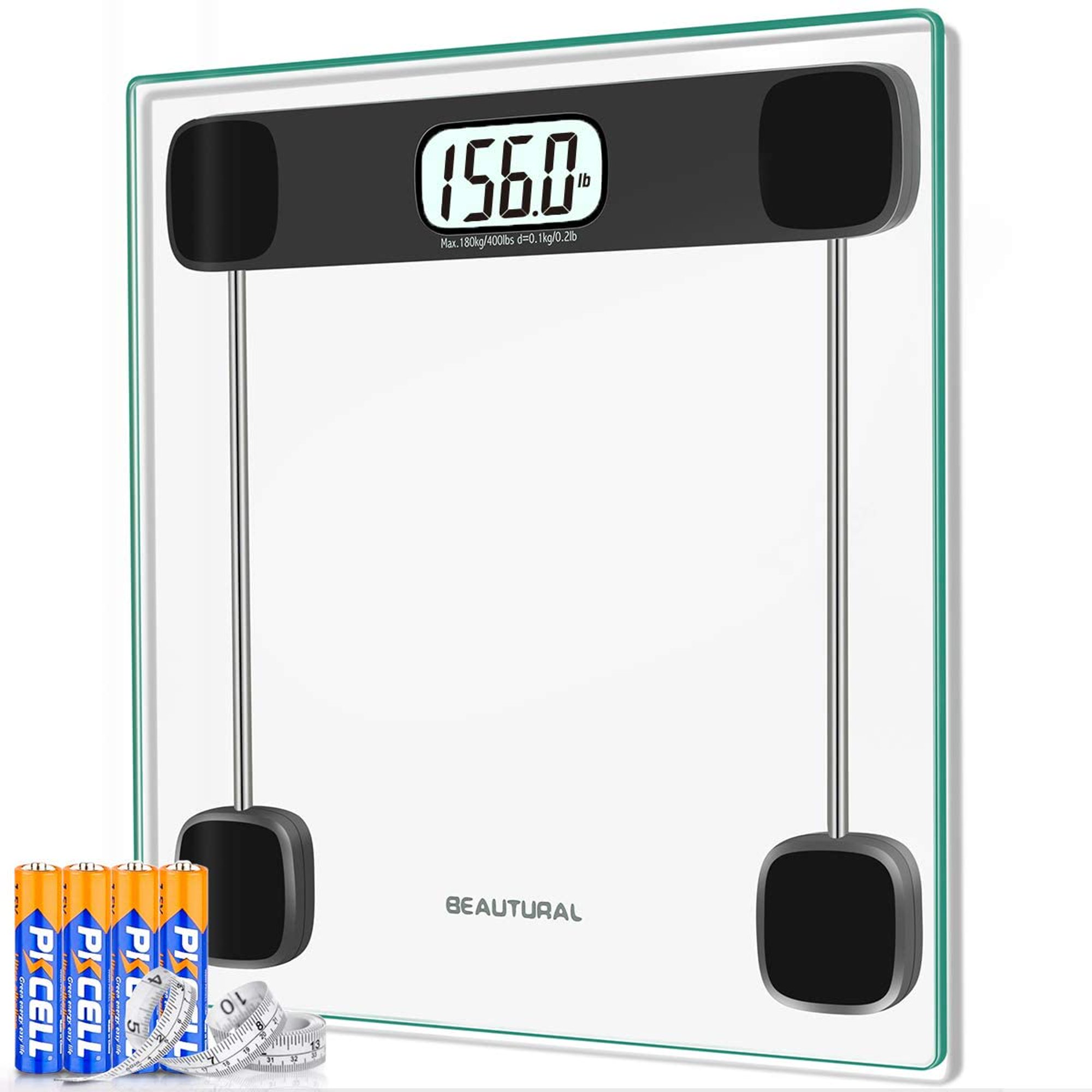 Báscula Digital de IMC con Medición de Grasa Corporal, Peso Humano,  Pantalla LCD, Índice Corporal de Jumpingount HA0501-01B