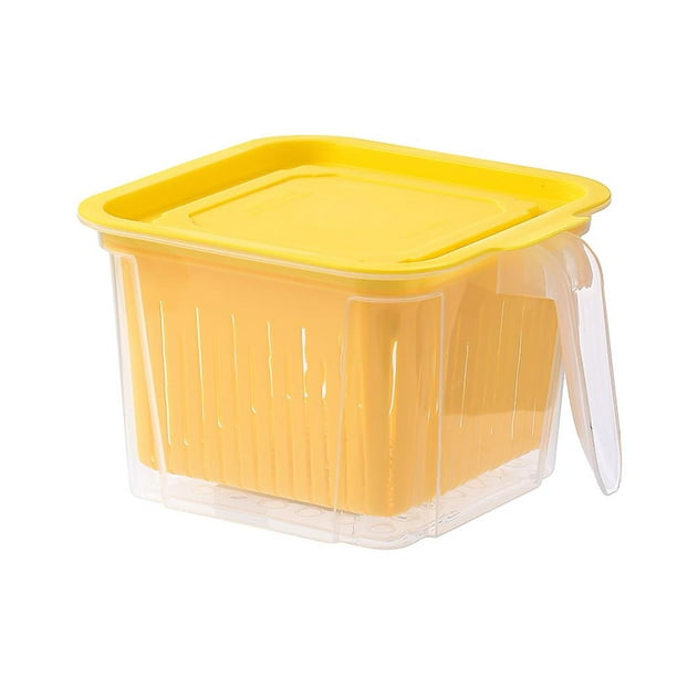 1pc Caja De Almacenamiento De Herramientas Amarilla Con Tapa