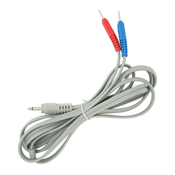 2 cables TENS cables de electrodo para unidad TENS 0.138 in enchufe a 0.138  in electrodos a presión cables de plomo para TENS