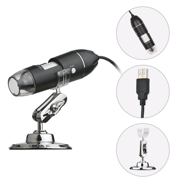 Microscopio digital para niños, microscopio infantil portátil 1000x con 6  luces LED ajustables, mini microscopio portátil