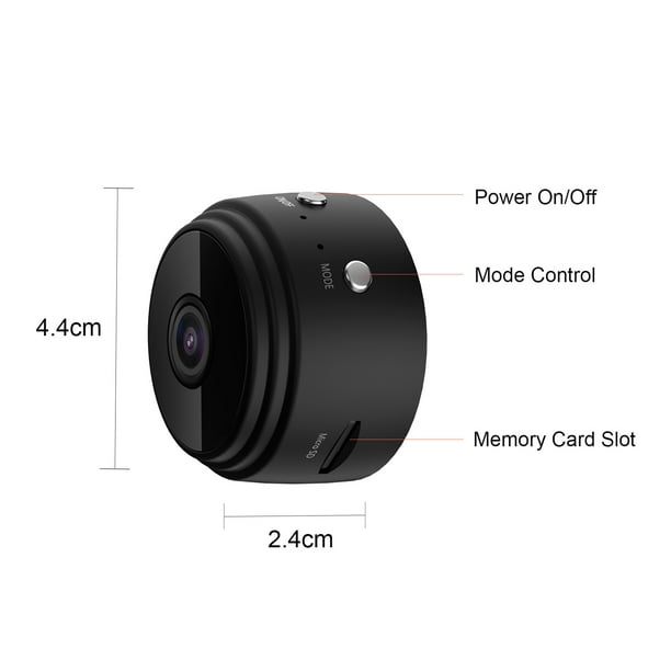 Mini cámara espía WiFi 1080P Lente gran angular de 150 ° Visión nocturna  Detección de movimiento Cám Abanopi Cámara