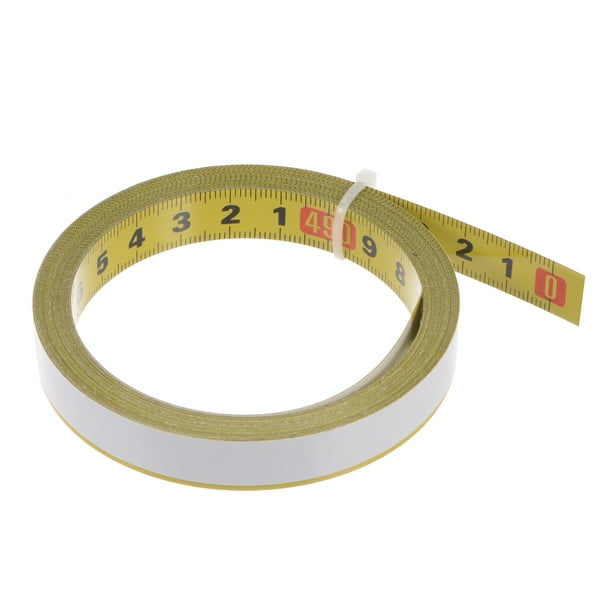 Cinta métrica adhesiva 500cm de derecha a izquierda Regla adhesiva de  acero, amarilla Unique Bargains cintas métricas