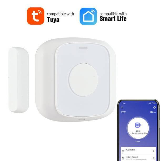 Sistema de alarma inalámbrico WiFi inteligente para el hogar con detector  de movimiento, notificaciones con aplicación, sensor de puerta/ventana
