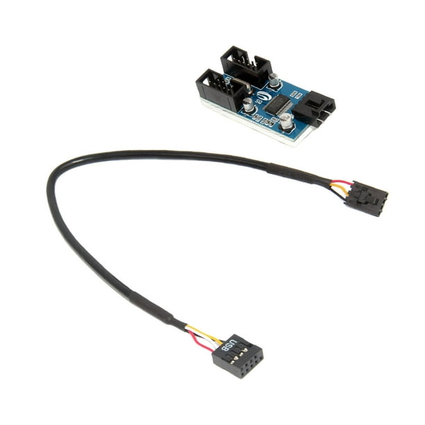 Conector USB de 9 pines para placa base macho a USB 2.0 tipo A macho de 7,8  pulgadas.