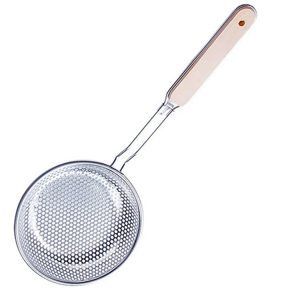 Espumadera de acero inoxidable, 14,5 cm, paleta de espuma de acero  inoxidable, cuchara de colador, paleta para freír para accesorios de wok,  cocina, pasta, plata : : Hogar y cocina