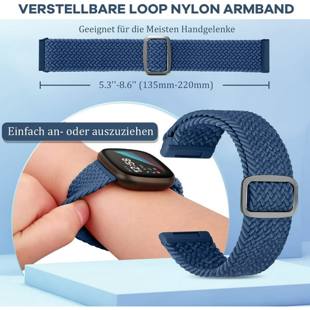 Correa nylon Fitbit Versa 4 (azul) 