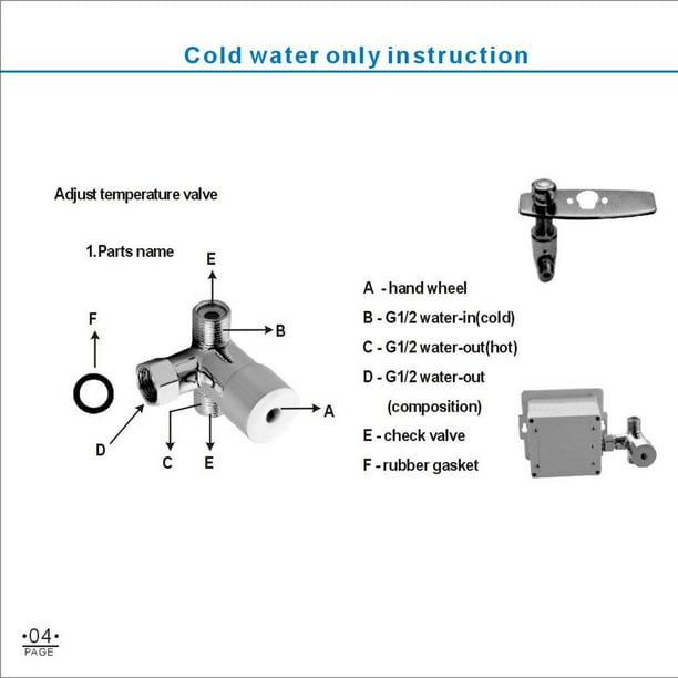 Sensor de temperatura , , Sensor automático sin , de , grifo de agua fría y  caliente Gloria Grifo con sensor automático LED