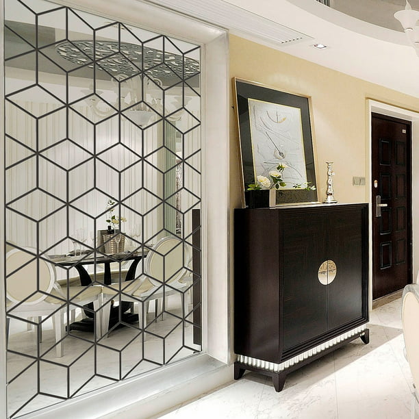 TFixol Espejo Adhesivo de pared Rectángulo Forma Espejo decorativo Pared  extraíble TFixol Calcomanías de pared de espejo