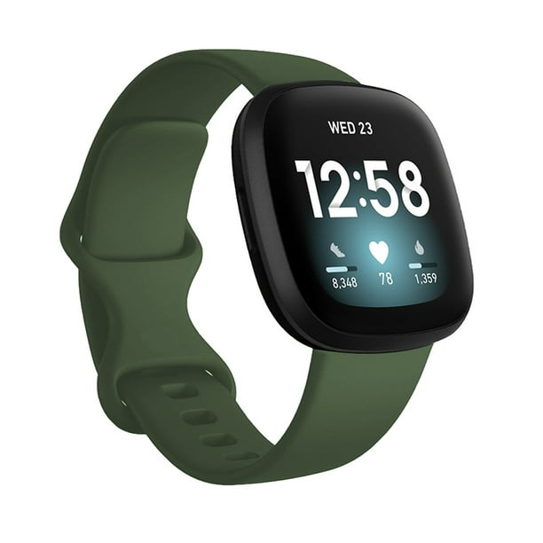 Correas compatibles con Fitbit Sense/Versa 3, correa deportiva de TPU suave,  correa de repuesto para reloj inteligente Versa 3 Sense para mujeres y  hombres, paquete de 4 pequeñas, negro Módena azul g