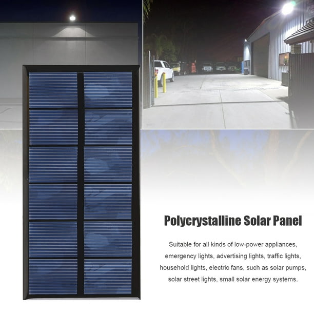 Kuymtek Mini panel solar 3W 12V Módulo de celda pequeña Tablero de  polisilicio Cargador solar DIY