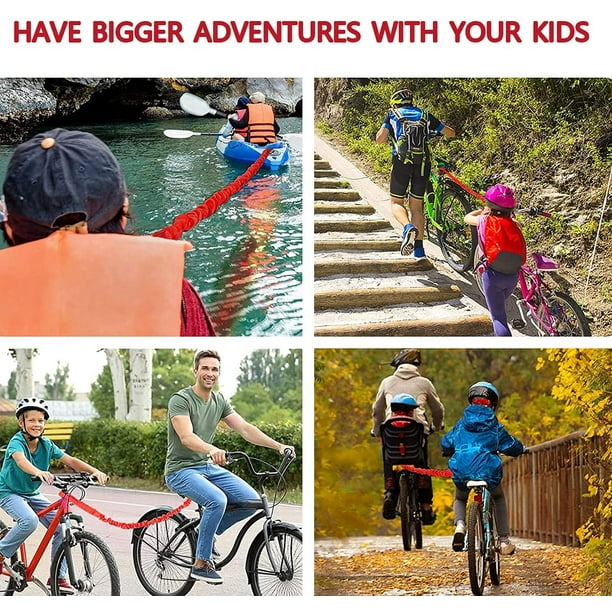 Cuerda de remolque bicicleta Cuerda de tracción para niños con gancho de  seguridad, estirada