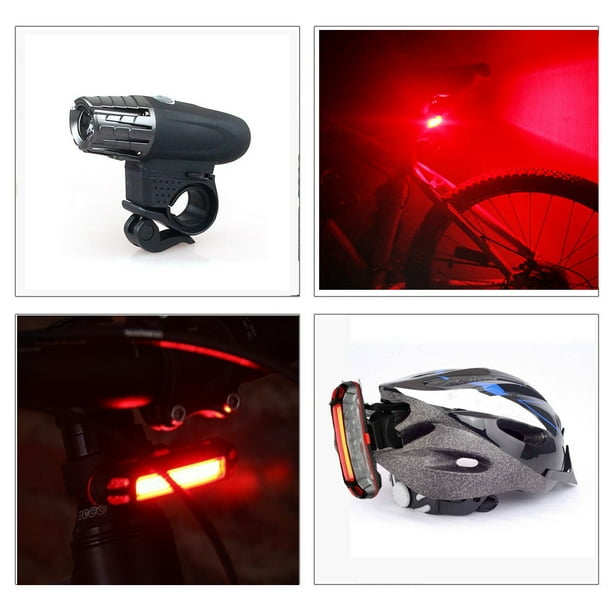Luz Bicicleta, Luces Delanteras y Traseras de Bicicleta Recargadas USB,  Luces Bici LED Impermeables IPX5, 6 Modos de Brillo, Adecuadas para Todas  Las