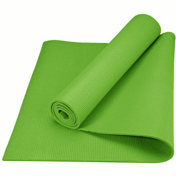 Tapete de Yoga antiderrapante de camada dupla verde 183x61x0.6 cm