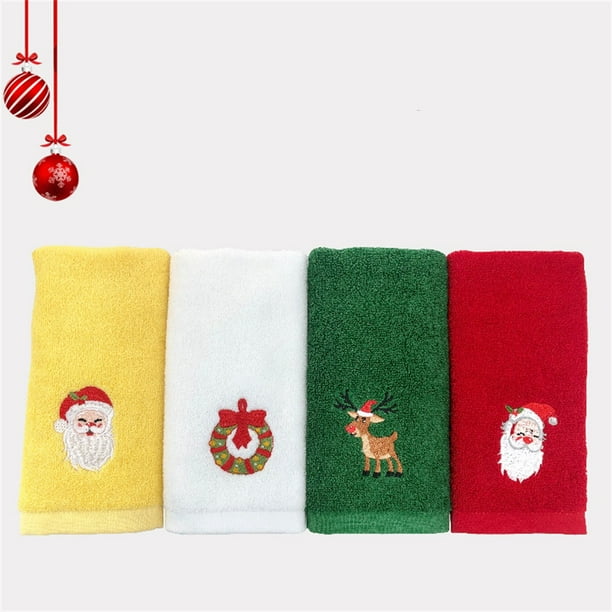 Juego de 3 Toallas de Algodón de Mano para Baño Toallas de Navidad para  Cocina