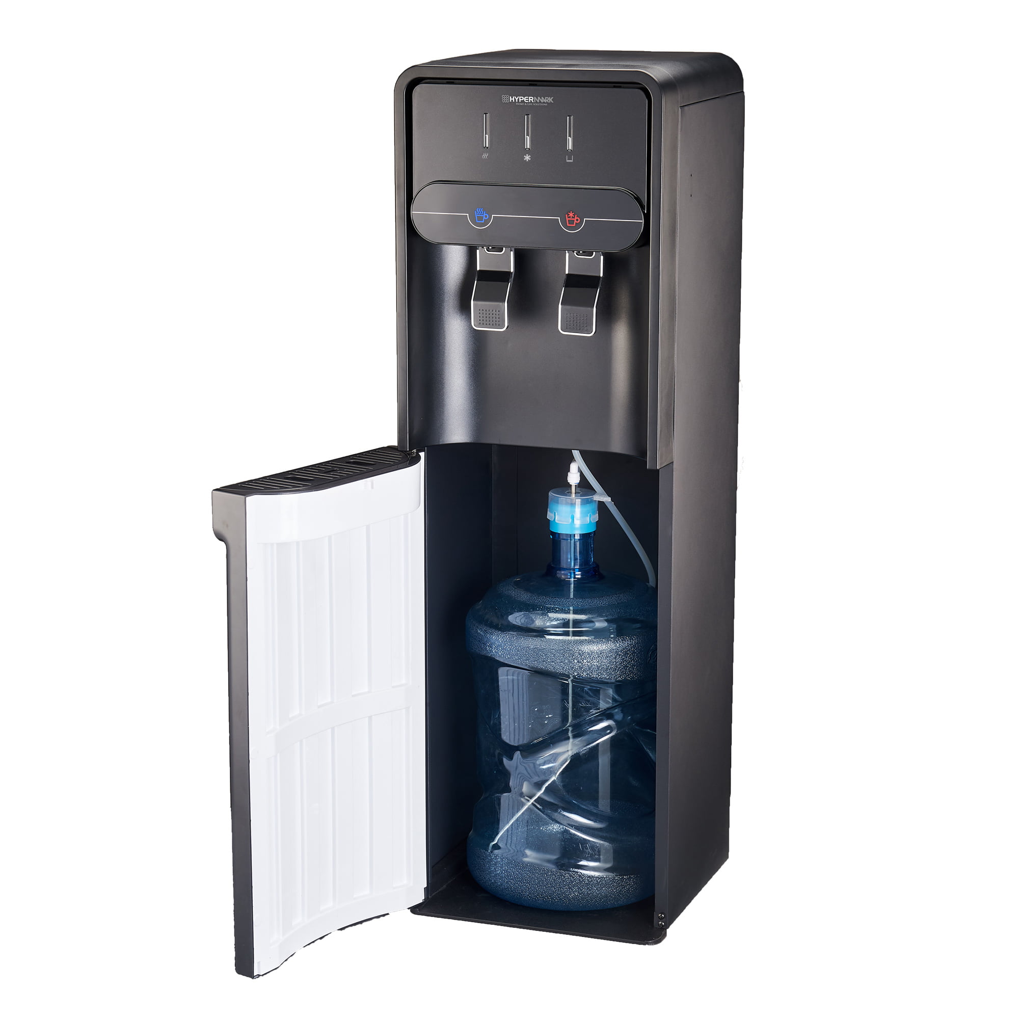 Dispensador eléctrico de escritorio de 550 W con enfriador de agua fría y  caliente, dispensador de agua de encimera de carga superior con agua fría y