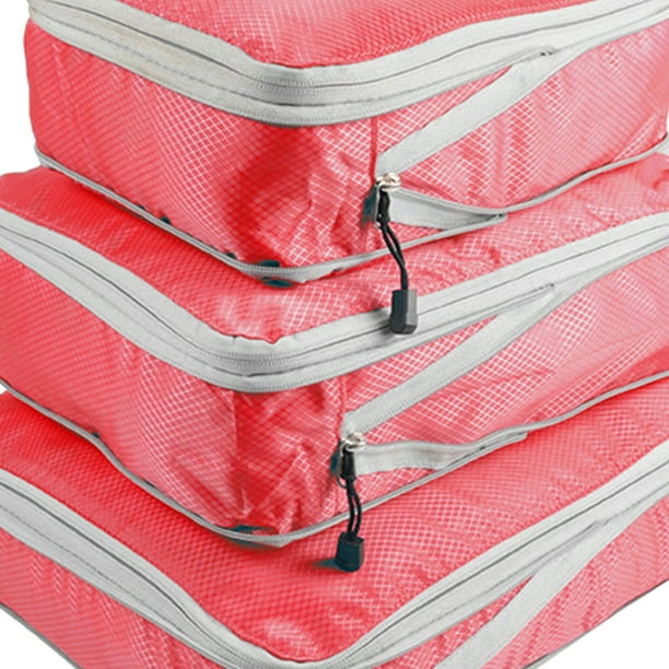 Bolsas De Almacenamiento De Viaje 3 uds bolsa para guardar ropa comprimible  plegable para vacaciones familiares esquí (rojo)