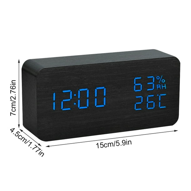 Despertador Digital Inteligente Led, Reloj Electrónico de Mesa, Alarma con  Repetición, Dispositivo con USB, Radio FM