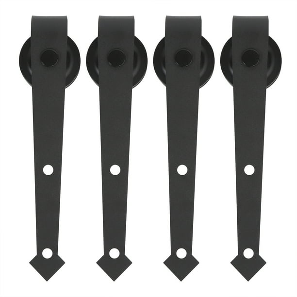  M5RU Kit de riel de herrajes para puertas correderas de madera  de granero de 4 a 9 pies, riel para colgar, gabinete negro rústico (color :  4 pies 47.638 in) 